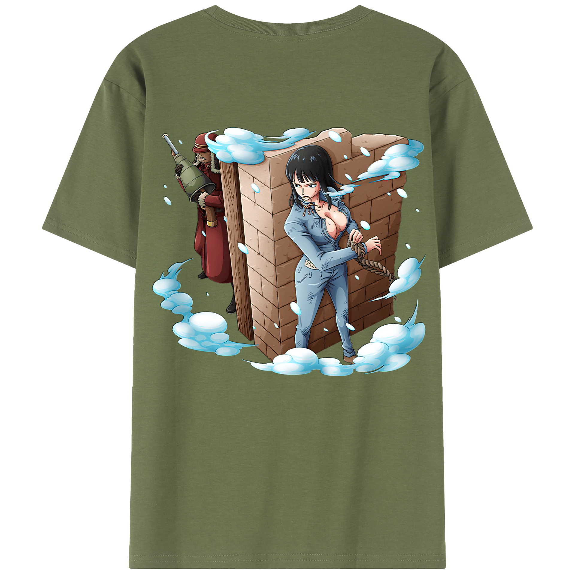 ワンピース ニコ・ロビン ONE PIECE Nico Robin 綿100％半袖Tシャツ（背面プリント）